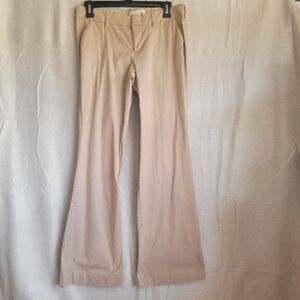 Old Navy Khaki Womens Flare Leg Pants Size 6 *Flaw*